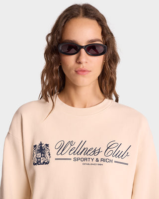 Unicorn Crest Crewneck - Cream/Navy