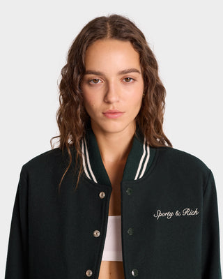 Syracuse Wool Varsity Jacket - Forest