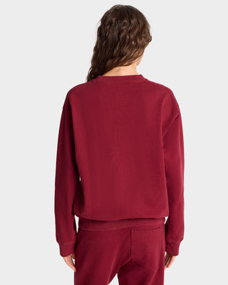 Vendome Crewneck - Merlot/White