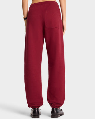 Vendome Sweatpant - Merlot/White