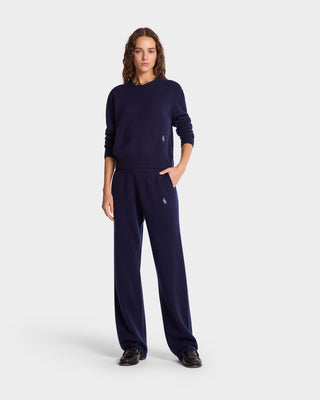 SRC Cashmere Trousers - Navy/White