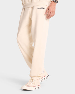 Pantalon de survêtement Serif Logo - Crème/Marine