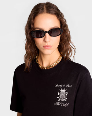 The Carlyle Crest T-Shirt - Black/White