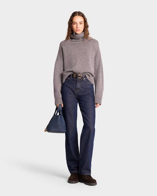 SRC Wool Turtleneck - Gray/White