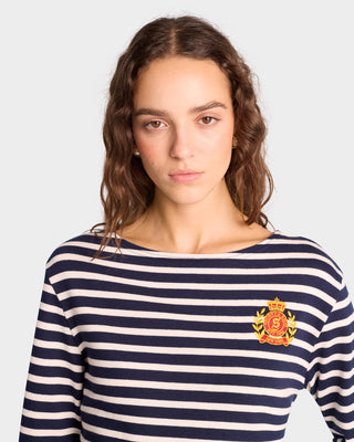 NY Crest Mariniere - Navy Stripe