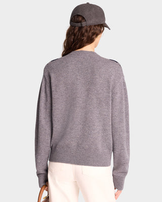 Serif Logo Argyle Sweater - Gray/Navy