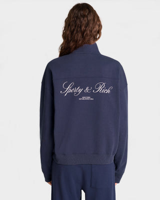 Vendome Resort Quarter Zip - Navy/White