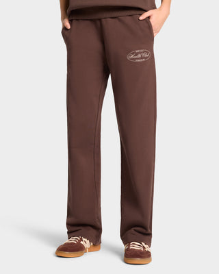 Oval Health straight leg sweatpant - Chocolate/Cream