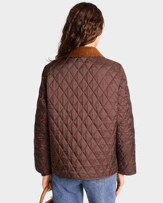 Vendome Nylon Quilted Jacket - Chocolate/British Tan