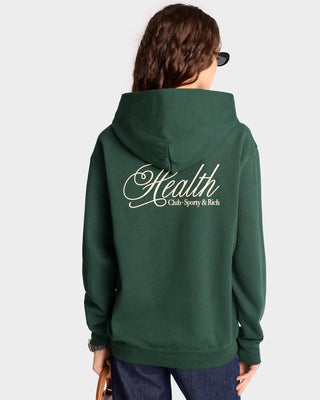 Health Script Hoodie - Forest/Cream