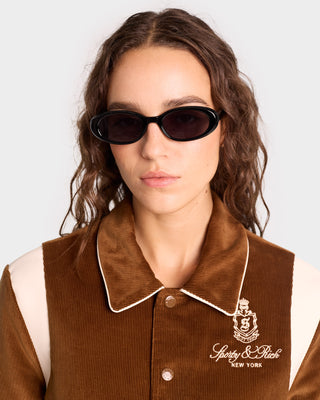 Vendome Corduroy Varsity Jacket - Tobacco/White