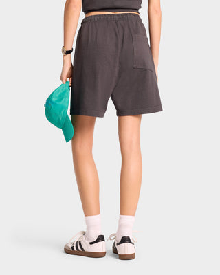 California Gym Short - Faded Black/Spring Green