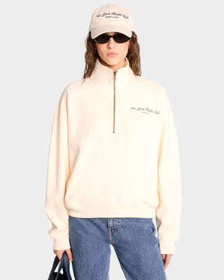 NY Health Club Quarter Zip - Cream/Navy