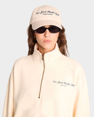 NY Health Club Quarter Zip - Cream/Navy