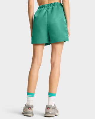 Running Woman Nylon Short - Spring Green/White