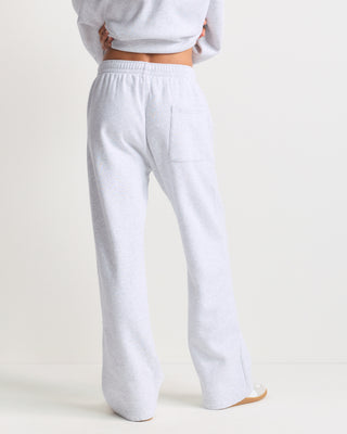 Blakely Bh Riding Club Wide Sweatpant in heather gray, featuring a black logo on the hip.