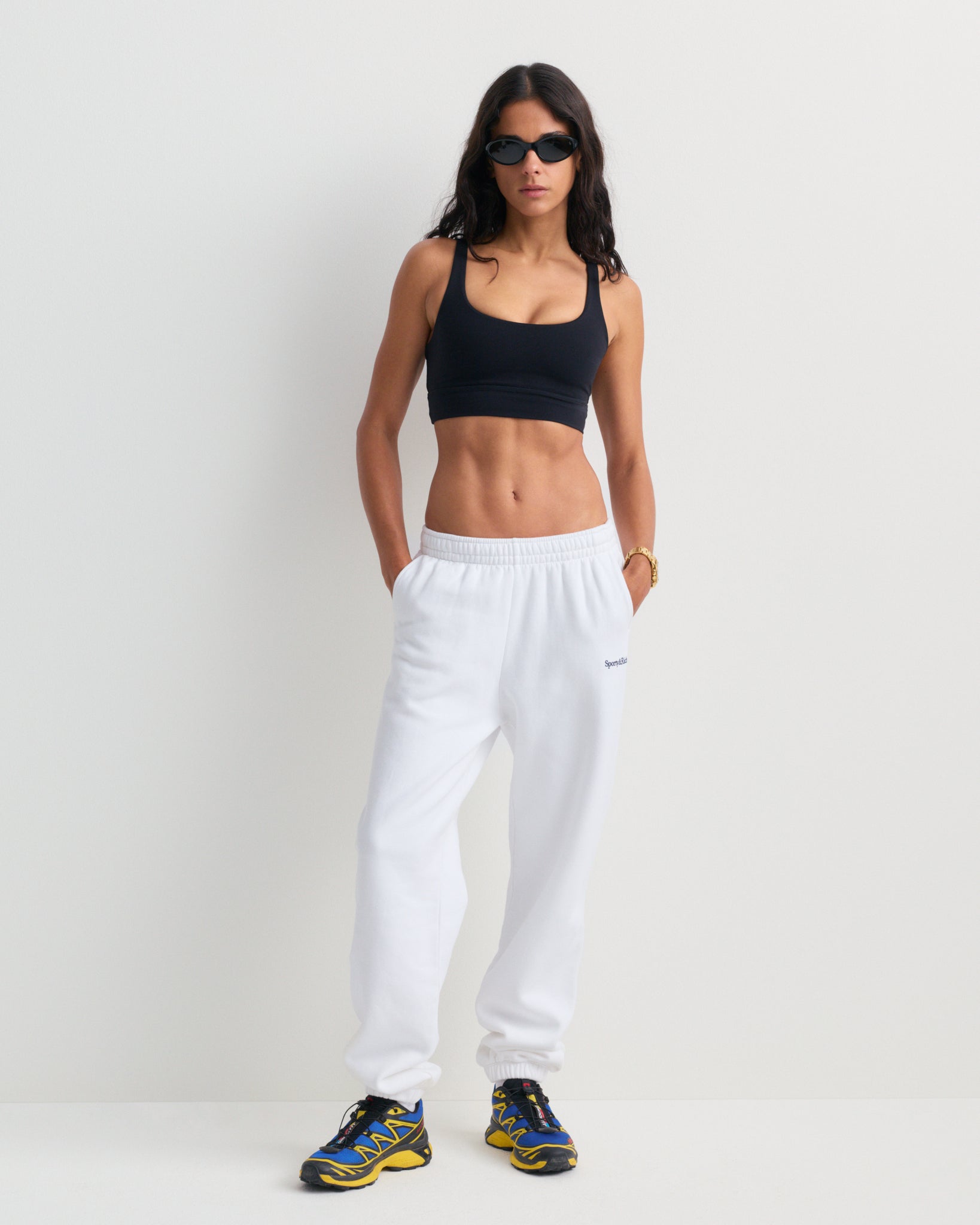 Brianno Serif Logo Jogger - White – Sporty & Rich