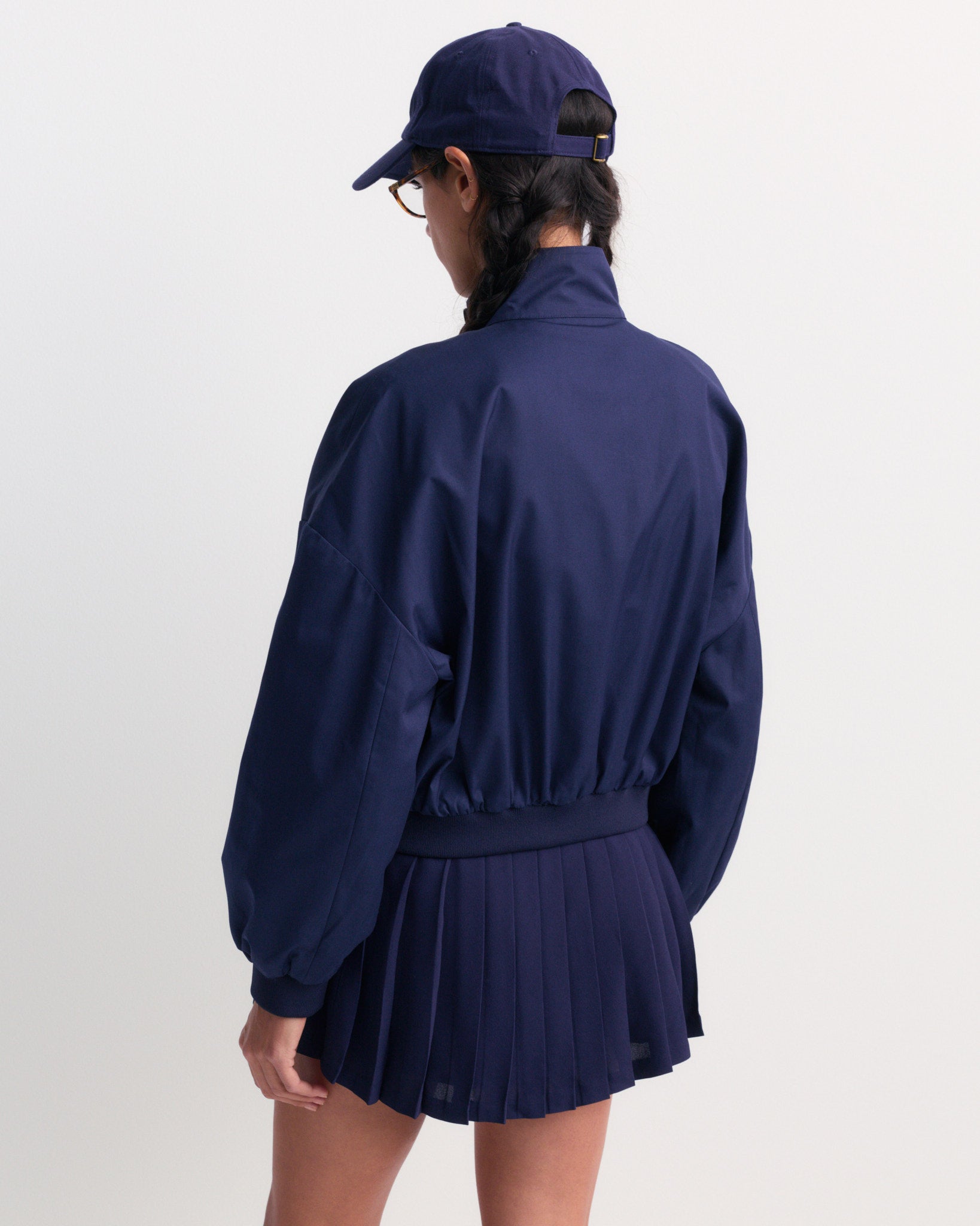 Abigail Signature Logo Pleated Skirt - Dark Navy – Sporty & Rich