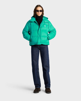 Running Woman Puffer Jacket - Spring Green