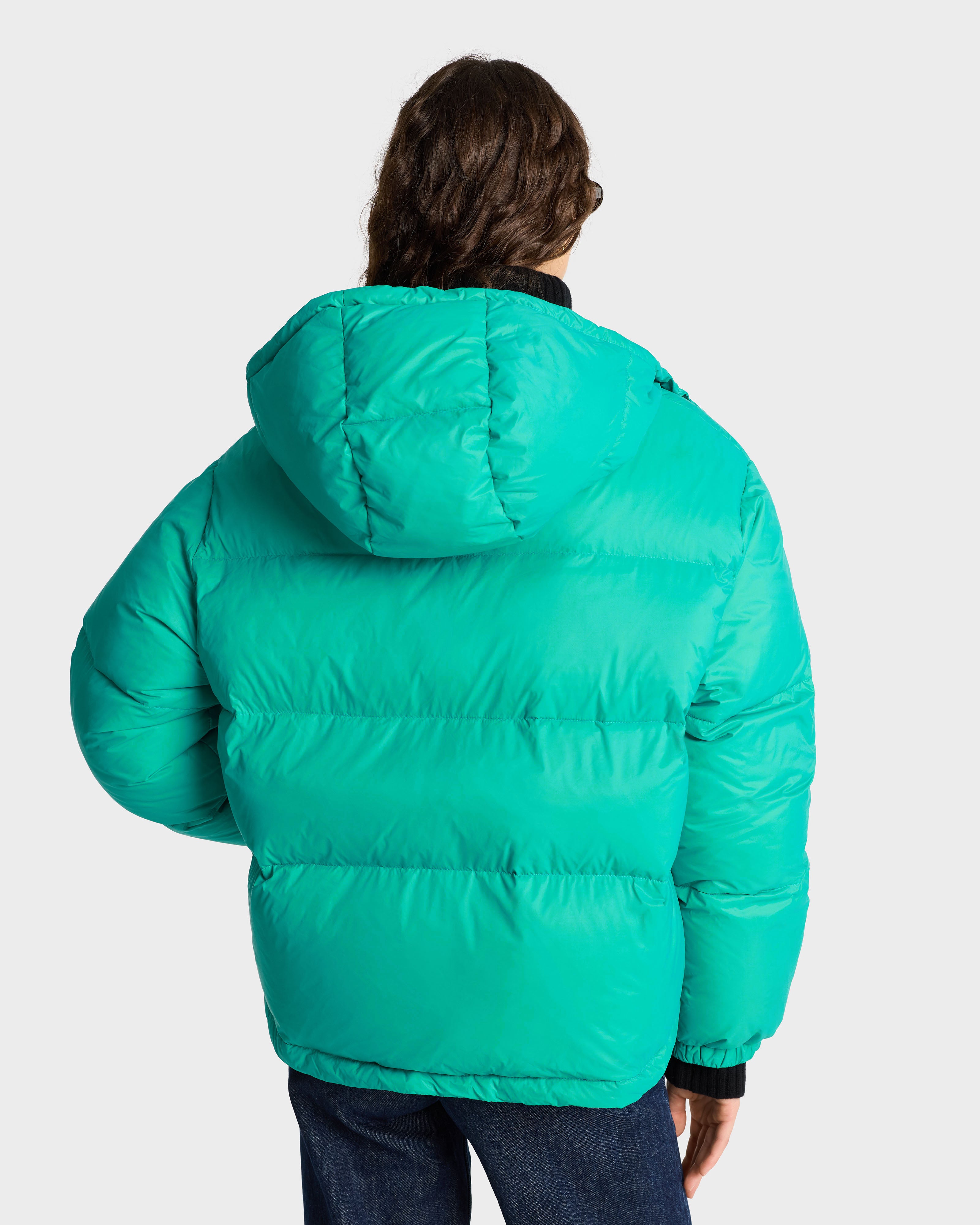Running Woman Puffer Jacket Spring Green