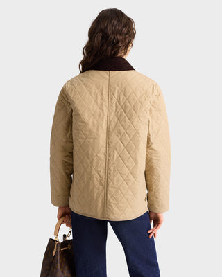 Crest Seal 100th Quilted Jacket - Beige/Chocolate