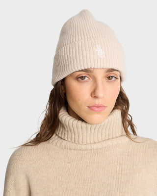 SRC Wool Beanie - Cream/White