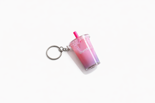 Bubble Tea Keychain - Strawberry