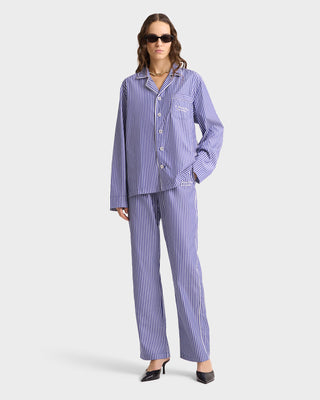 Pantalon pyjama Faubourg - Marine/Blanc