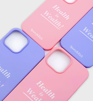 Coque iPhone Health Is Wealth - Periwinkle