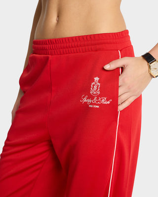 Vendome Track Pant - Ruby/White