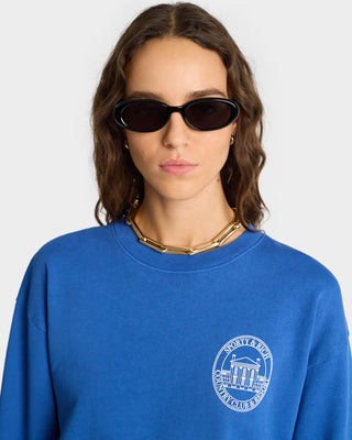 Vendome Resort Crewneck - Paris Blue/White