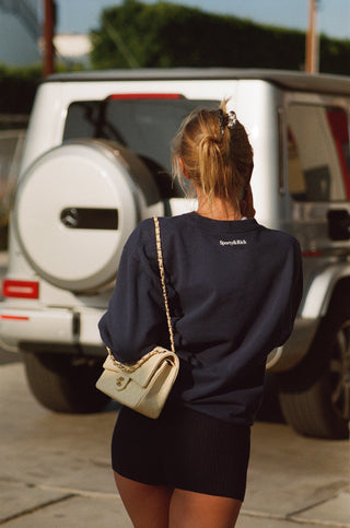 Wellness Club Crewneck - Navy/White