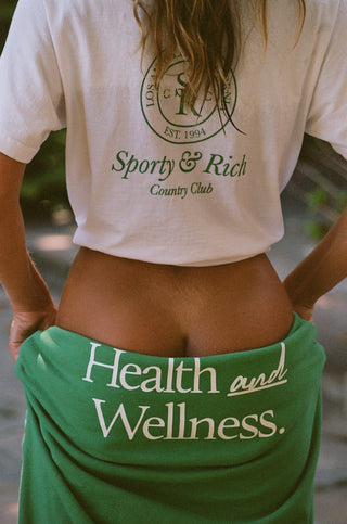 New Health & Wellness Crewneck - Verde/White