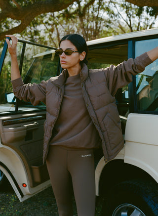 Soho Crewneck - Toffee/White