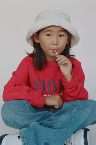 Nautical Kids Crewneck - Ruby
