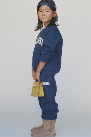 Wellness Ivy Kids Crewneck - Navy/White