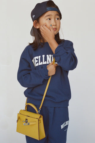 Wellness Ivy Kids Crewneck - Navy/White