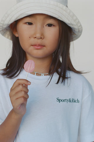 Drink More Water Kids T-Shirt - White/Forest