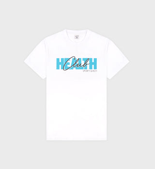 80s Club T-Shirt - White/Dolphin