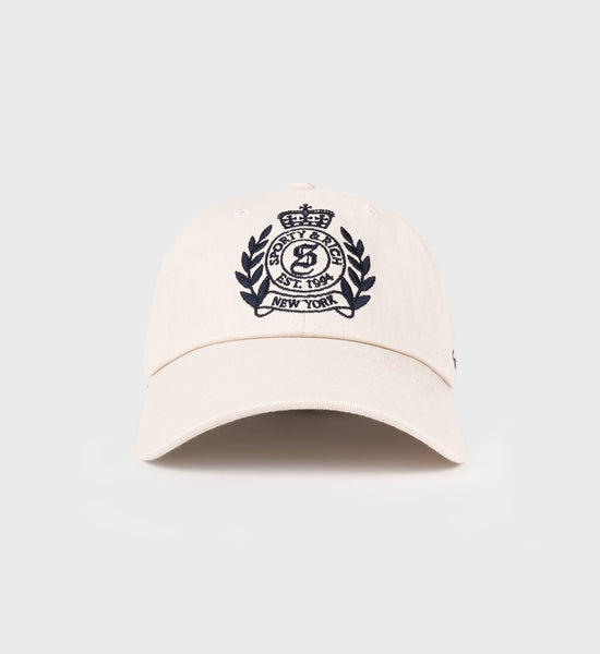 H&W Crest Hat - Cream/Navy