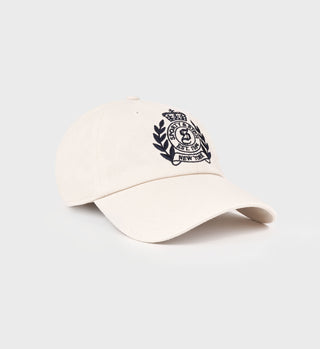 H&W Crest Hat - Cream/Navy