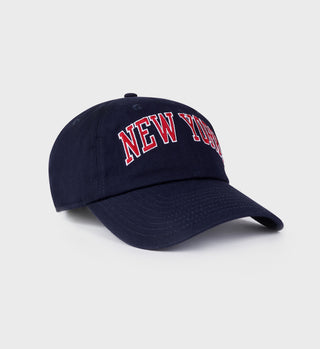 New York Ivy Hat - Navy/Ruby