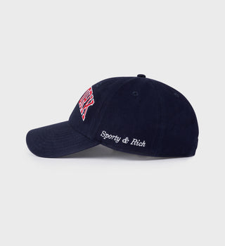 New York Ivy Hat - Navy/Ruby