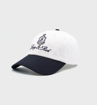 Vendome Hat - White/Navy