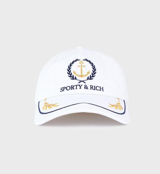 Yacht Hat - White/Gold/Navy