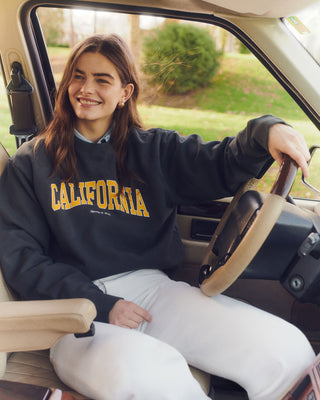 California Crewneck - Faded Black/Gold