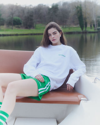 Drink More Water Crewneck - White/Verde