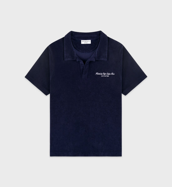 Eden Script Terry Polo - Navy/White