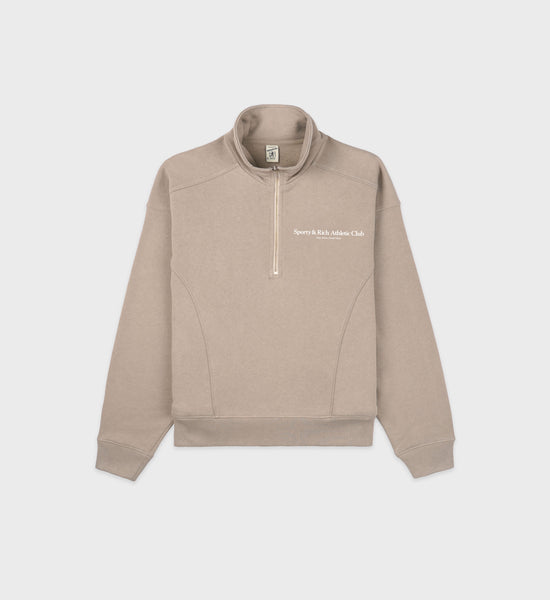 Athletic Club Quarter Zip - Elephant/White