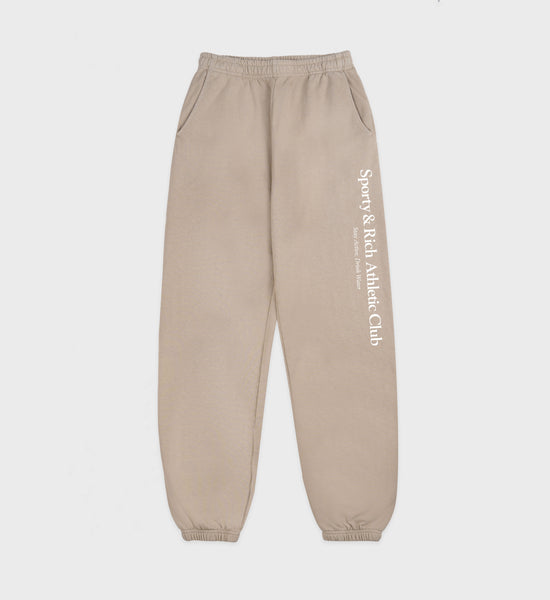 Athletic Club Sweatpant - Elephant/White